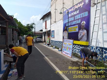 Kerjabakti Persiapan Launching dan Lomba Kampung Lalu Lintas
